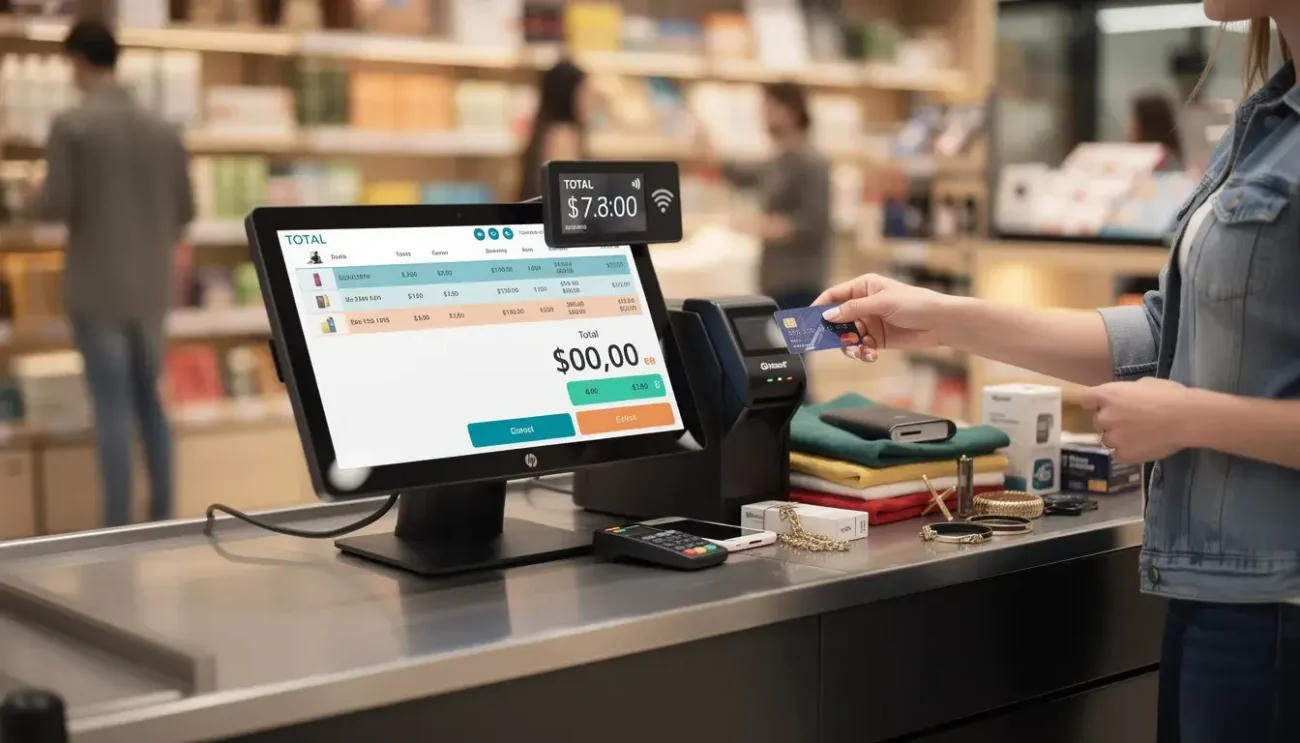 POS system in a retail store